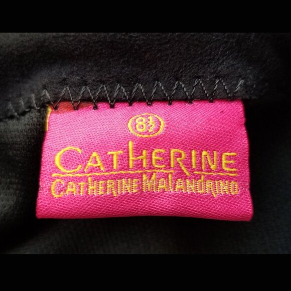 Catherine Malandrino Verda Thigh Hi Boot Over The Knee Size 8.5 Black Faux Suede - Picture 11 of 15